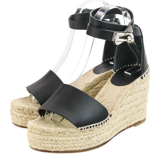 Hermes Tipori Kelly Hardware Wedge Sole Sandals Size 36 23SS