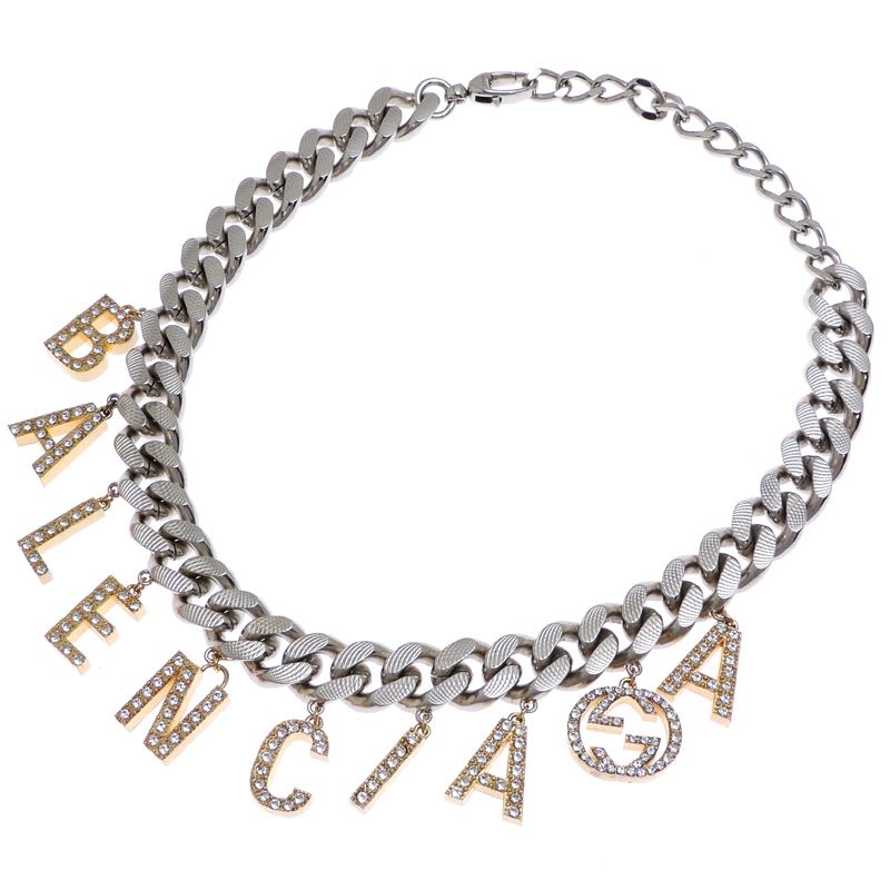 Gucci Pave Charm Silver-Tone Necklace
