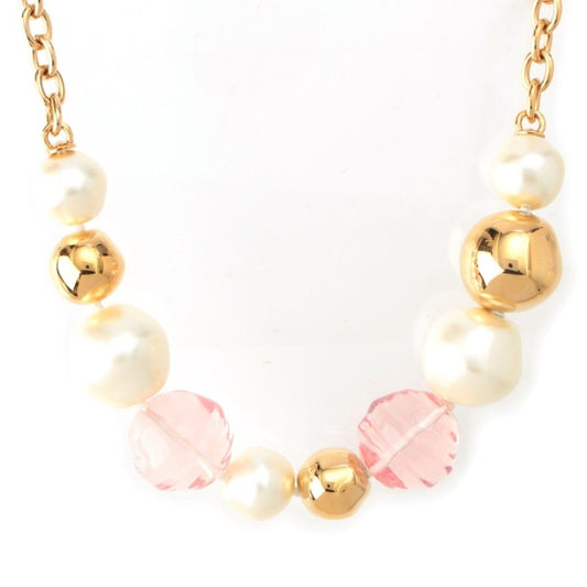 Chanel Collection Metal & Costume Pearl CC Logo Necklace Multicolor