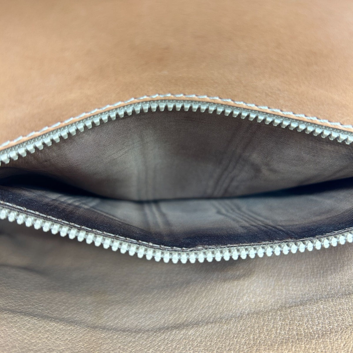 Celine Clutch Pouch Macadam Leather Brown — view 13