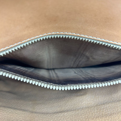 Celine Clutch Pouch Macadam Leather Brown — view 13