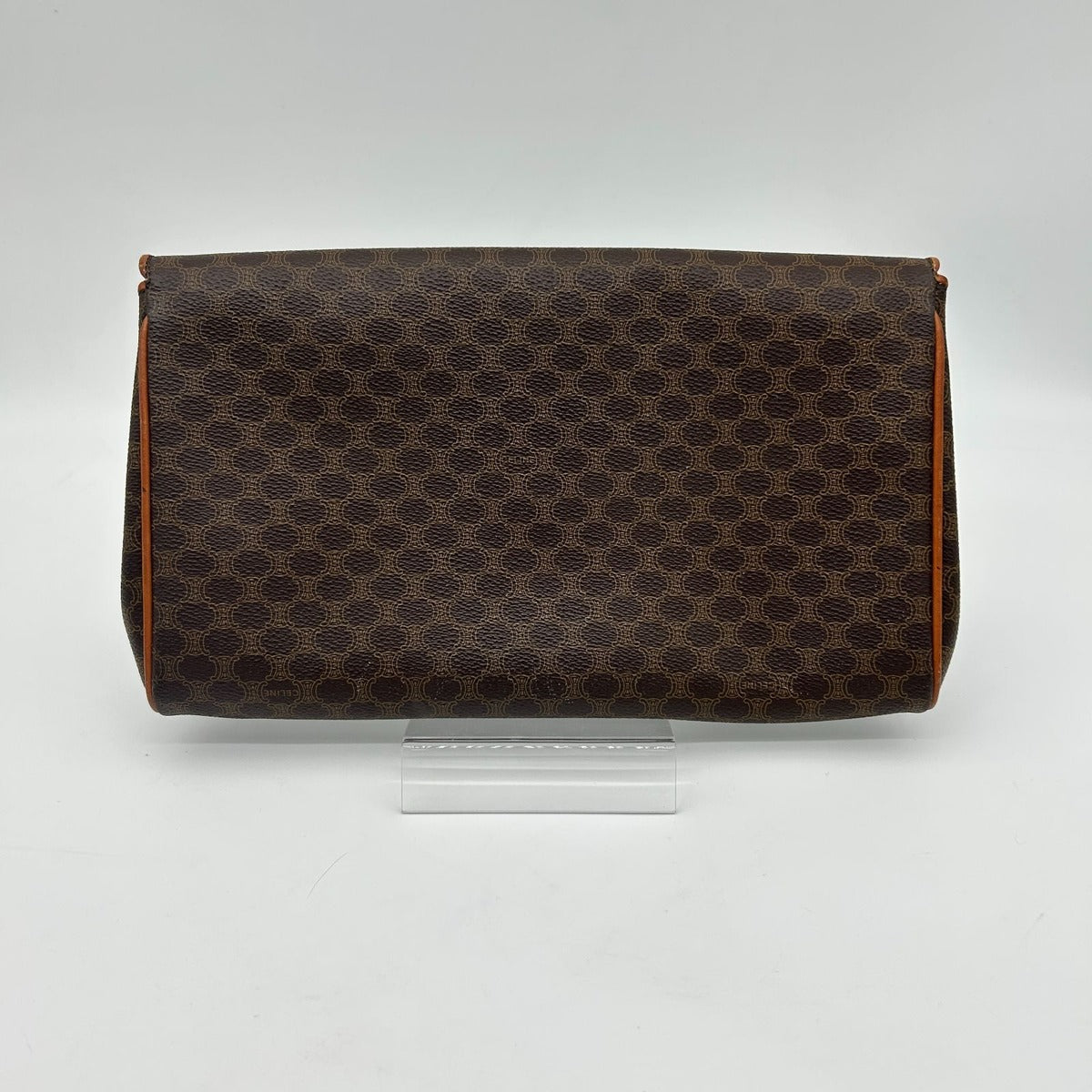Celine Clutch Pouch Macadam Leather Brown — view 4
