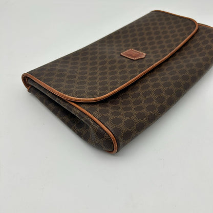 Celine Clutch Pouch Macadam Leather Brown — view 7