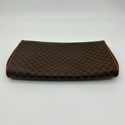 Celine Clutch Pouch Macadam Leather Brown — view 9