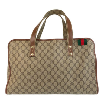 Gucci Sherry Line Beige Gold Hardware GG Supreme Canvas 211133 Boston Bag