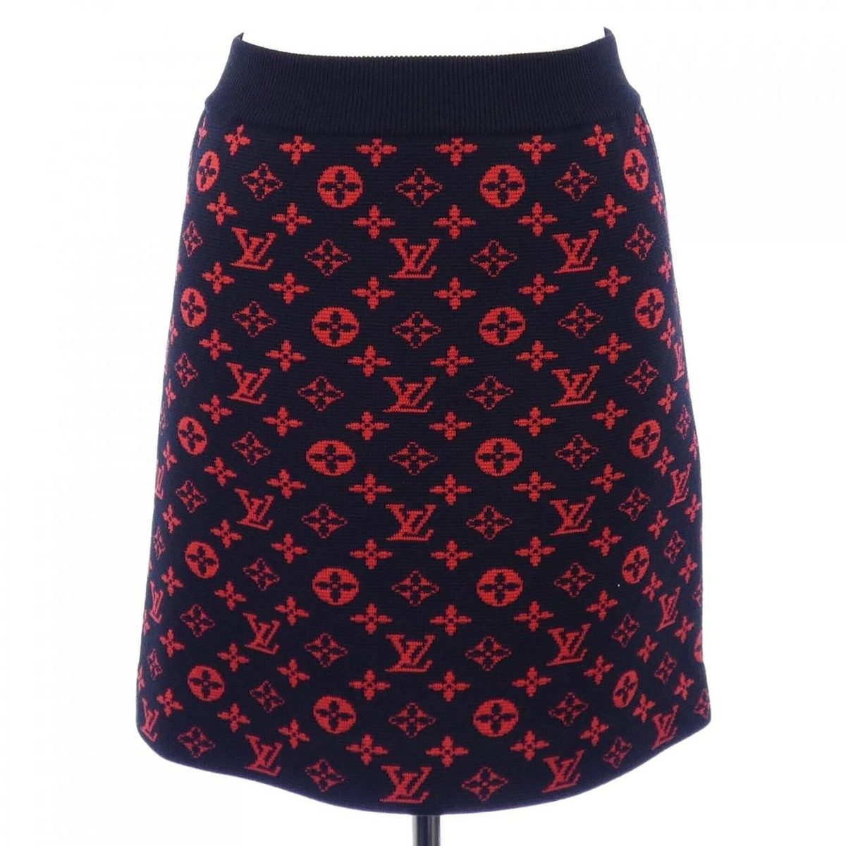Louis Vuitton Monogram Wool Knit Aline Skirt Sweater