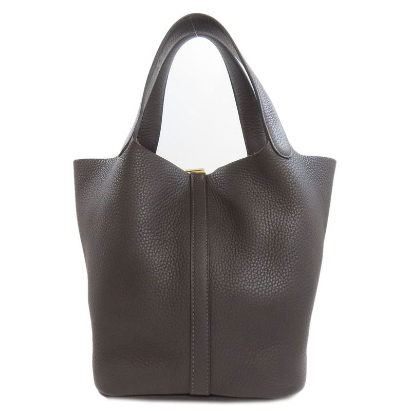 Hermes Picotin Lock MM Gold Hardware Handbag Taurillon Cles Mance Women