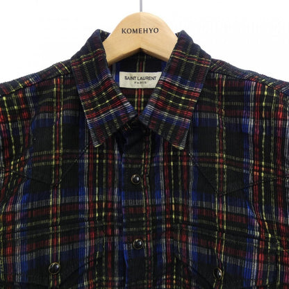 Saint Laurent Shirt Black Red Check — view 5