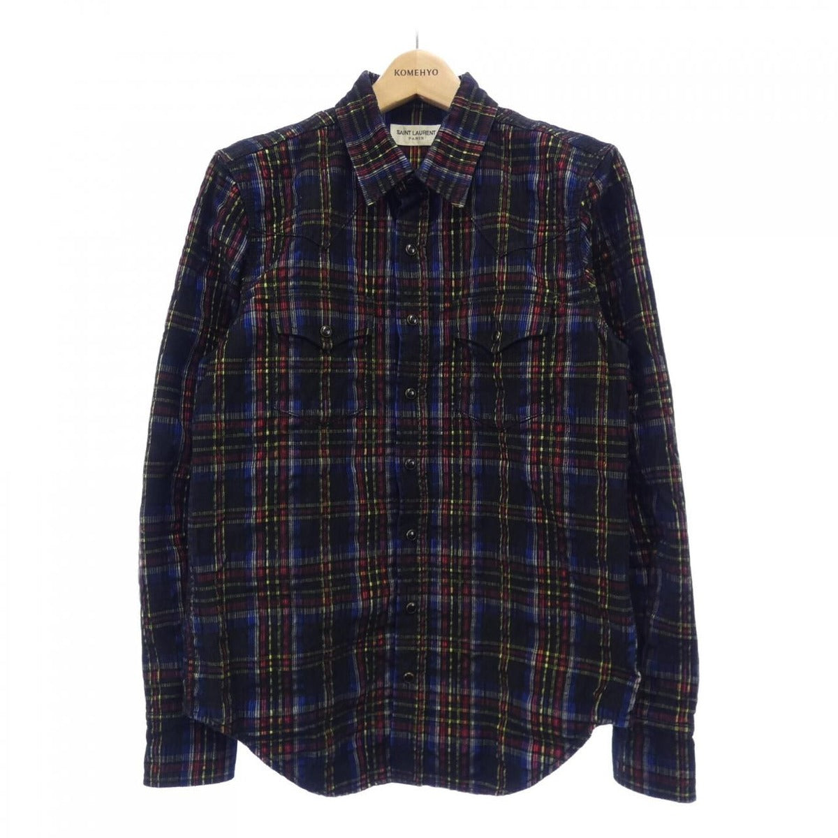 Saint Laurent Shirt Black Red Check