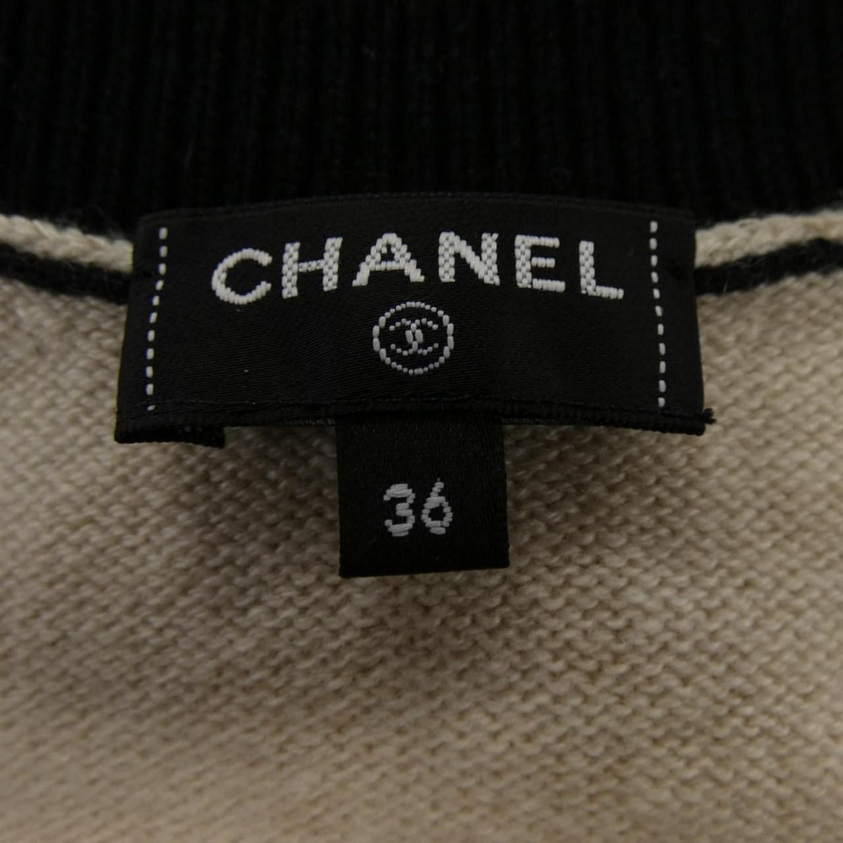 Chanel Knit Top Cashmere Beige Color — view 5