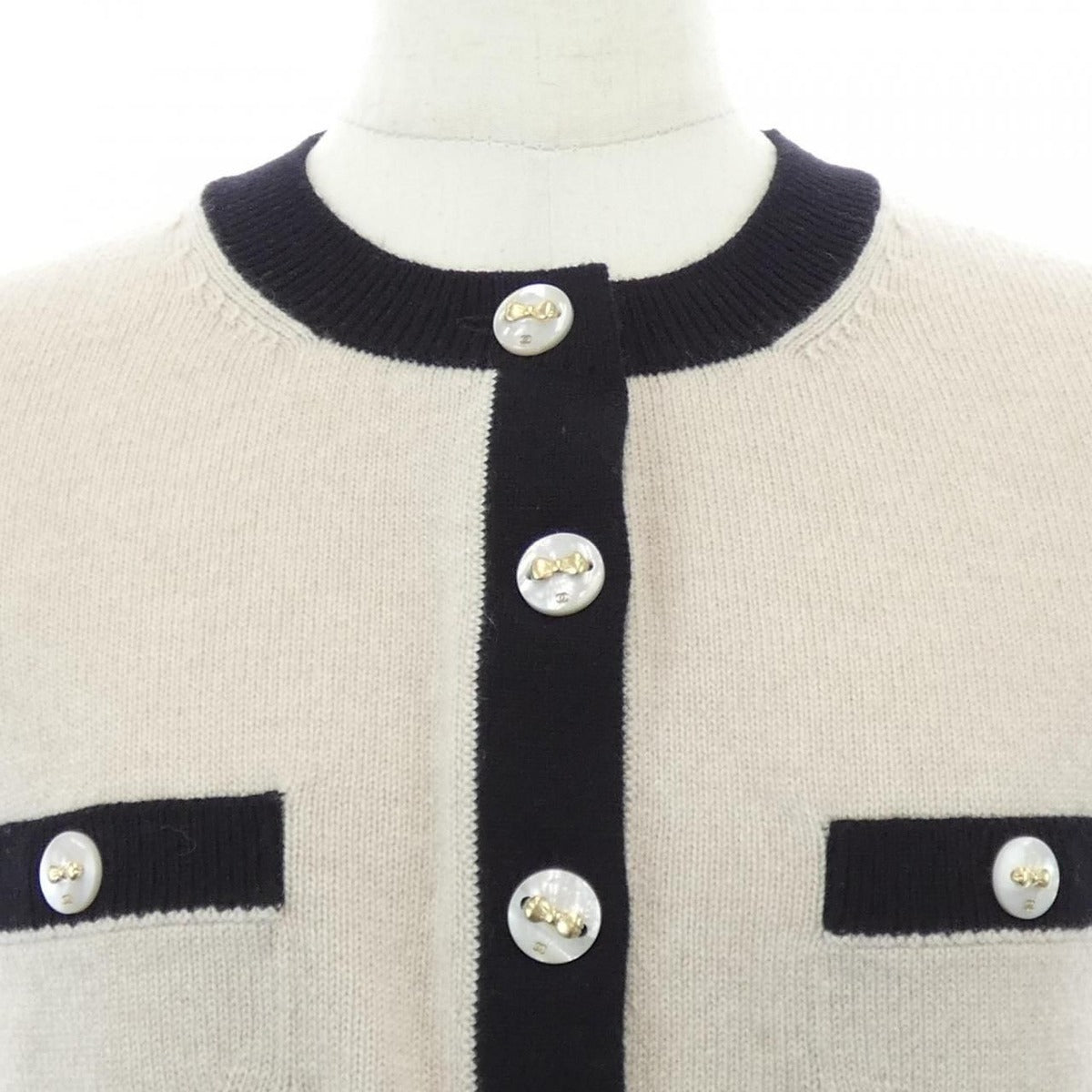 Chanel Knit Top Cashmere Beige Color — view 6