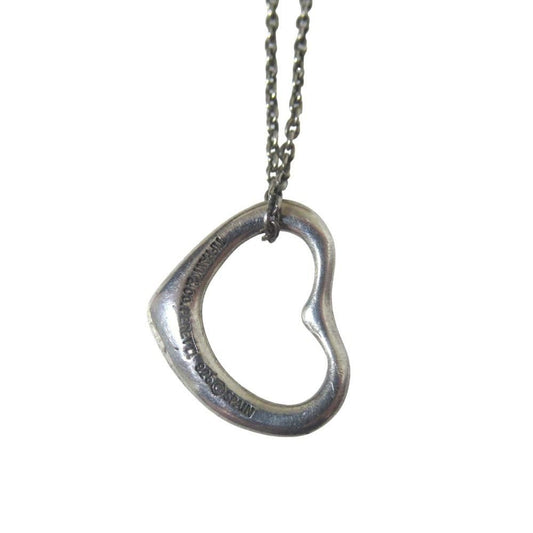 Tiffany & Co Elsa Peretti Open Heart Mini Necklace Pendant Silver