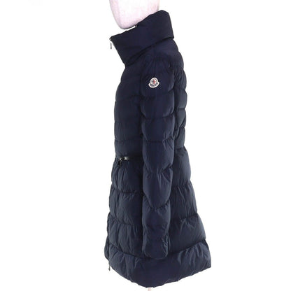 Moncler Mirielon Logo Patch Zip UP Stand Collar Down Coat Navy 3 — view 2