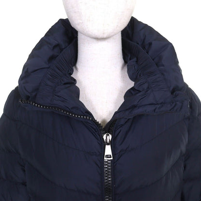 Moncler Mirielon Logo Patch Zip UP Stand Collar Down Coat Navy 3 — view 4