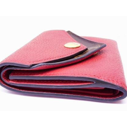 Louis Vuitton Portefeuille Double Leather Compact Wallet Red — view 3