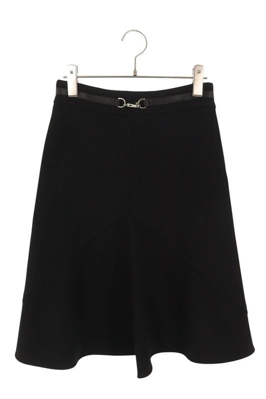Hermes Waist Belt Flared Skirt Women 34