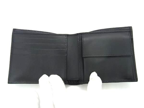 Gucci 365470 GG Pattern Pvc×leather Fold Wallet Coin Purse Wallet Black As8176