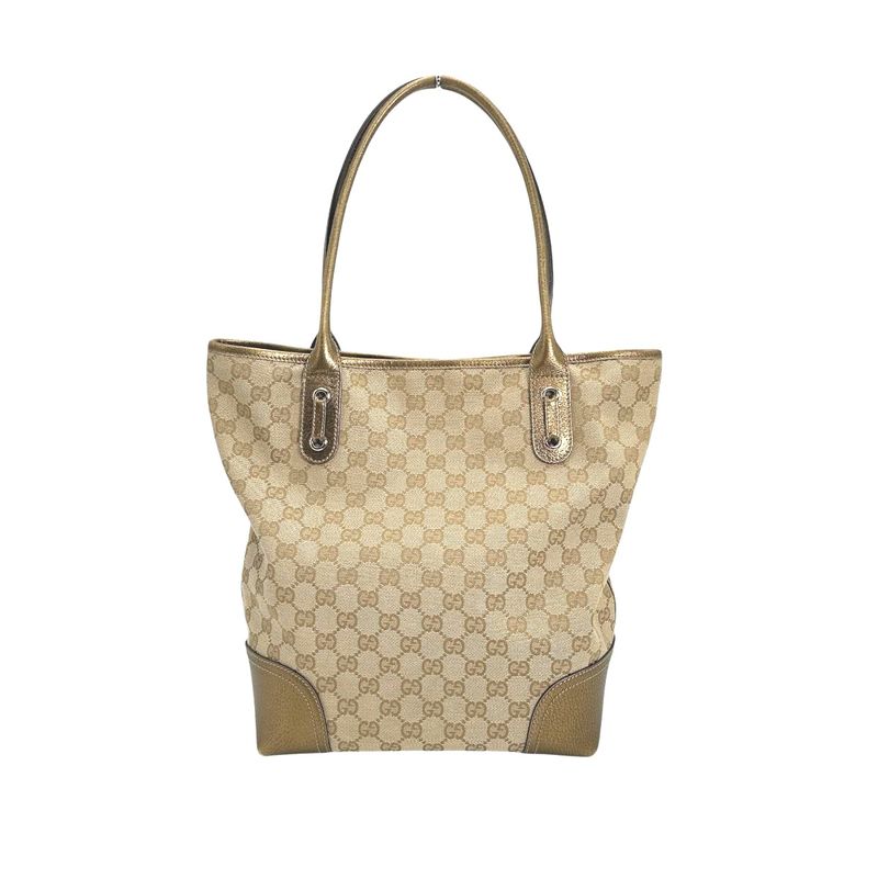 Gucci 181779 Handbag Canvas Tote Bag Gucci Beige