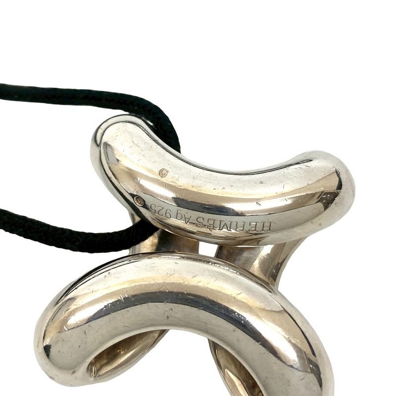 Hermes Lima GM Silver 925 Necklace Pendant Choker Accessory 261-2