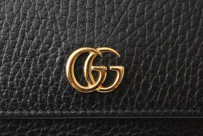 Unused Gucci Mini Wallet Trifold Fold Wallet 524672 Black