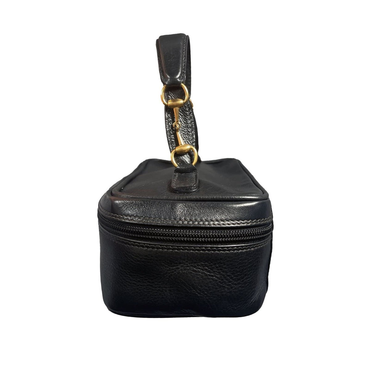 Gucci GG Horsebit Mini Bag Vanity Cosmetic Pouch Case Leather Black — view 5