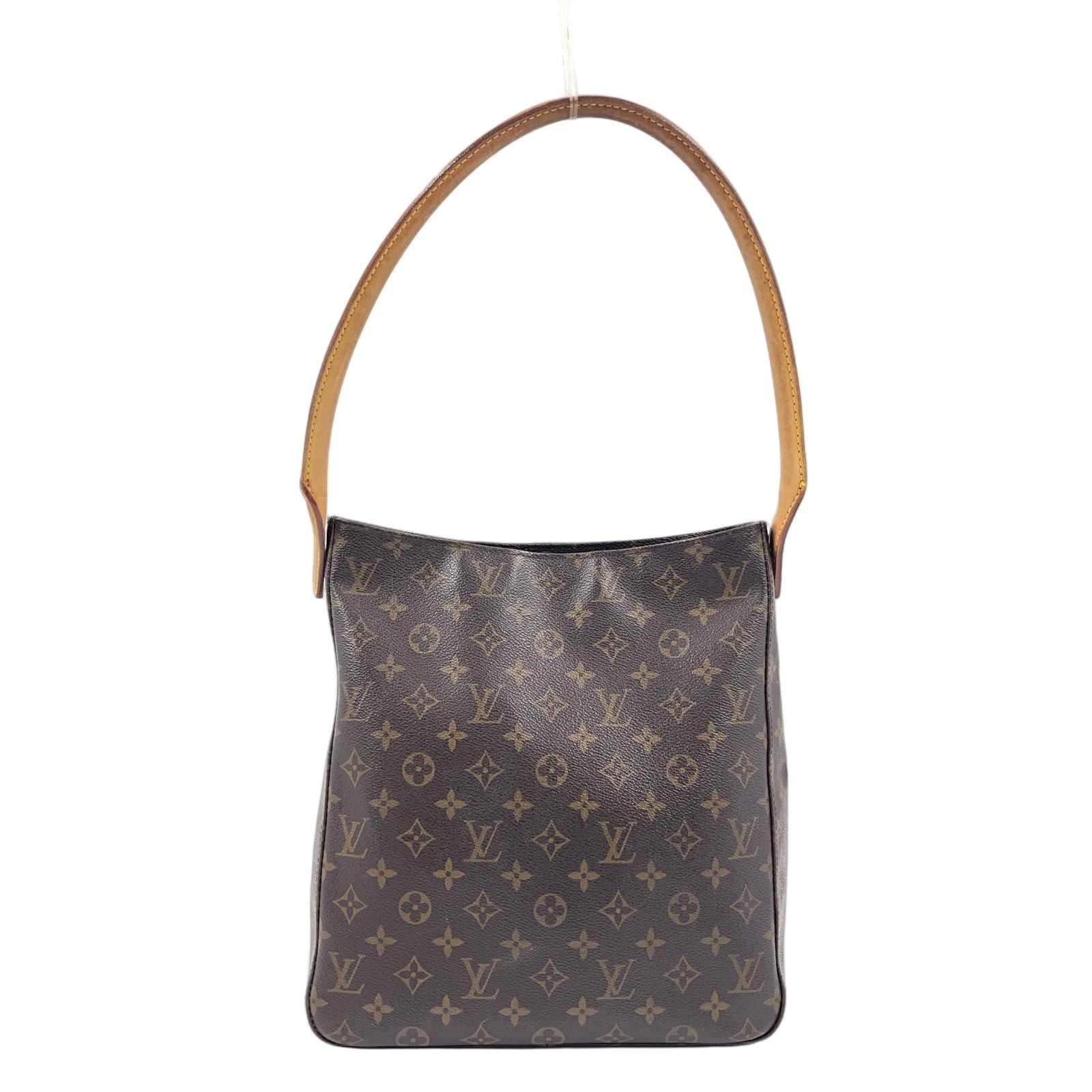 Louis Vuitton Looping GM Monogram Leather Brown Shoulder Bag Gold