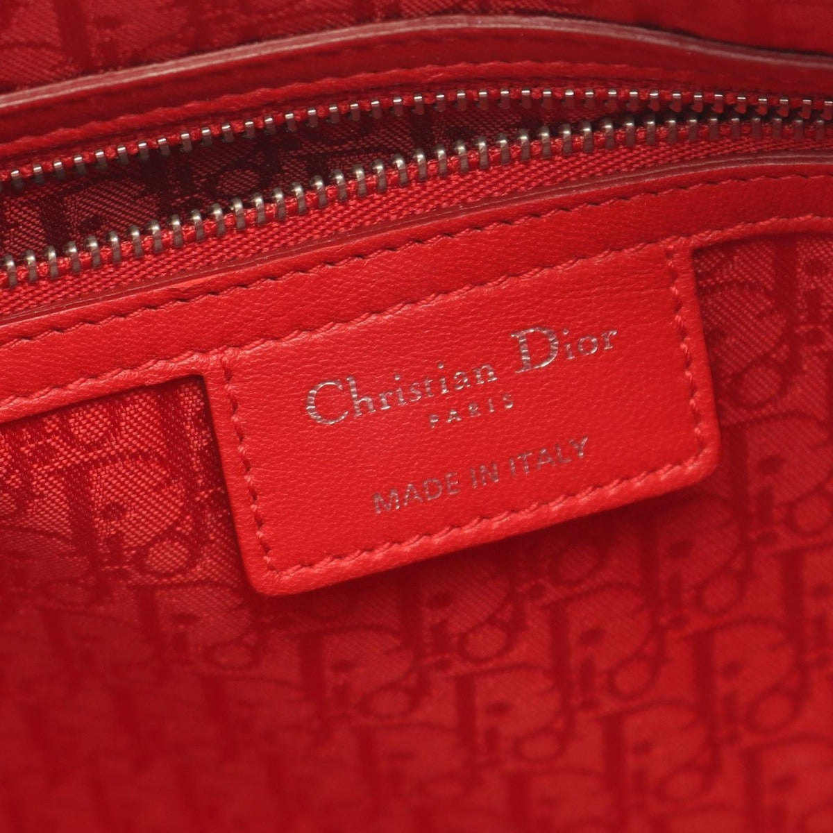 Dior Handbag Lady Large Cannage Red Leather 2-Way — view 4