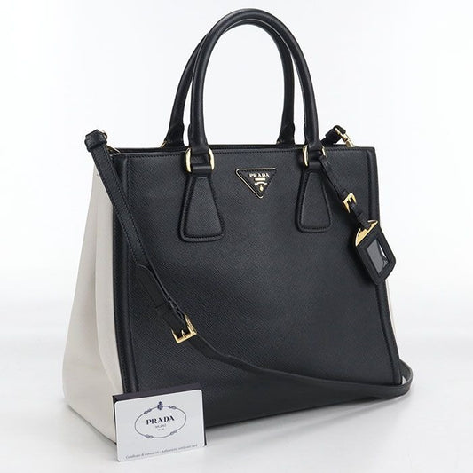 Prada 2-Way Galleria Tote Leather Black