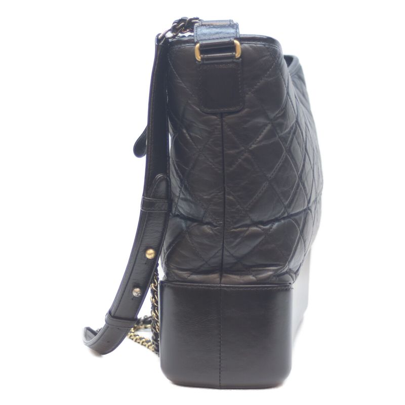 Chanel No 24 A93824 Black Gabrielle De Chanel Large Hobo Shoulder Bag Black
