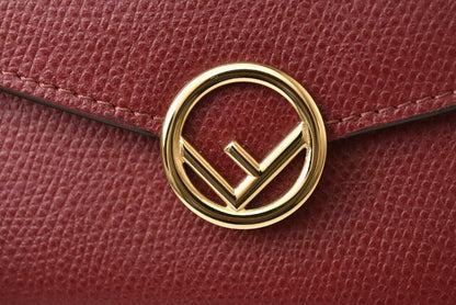 Fendi Wallet Fendi Long Wallet F IS Fendi 8m0251 A18B F14mk Leather Burgundy