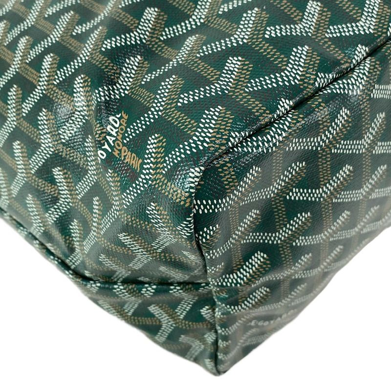 Goyard Shoulder Bag Saint Louis PM Green Leather