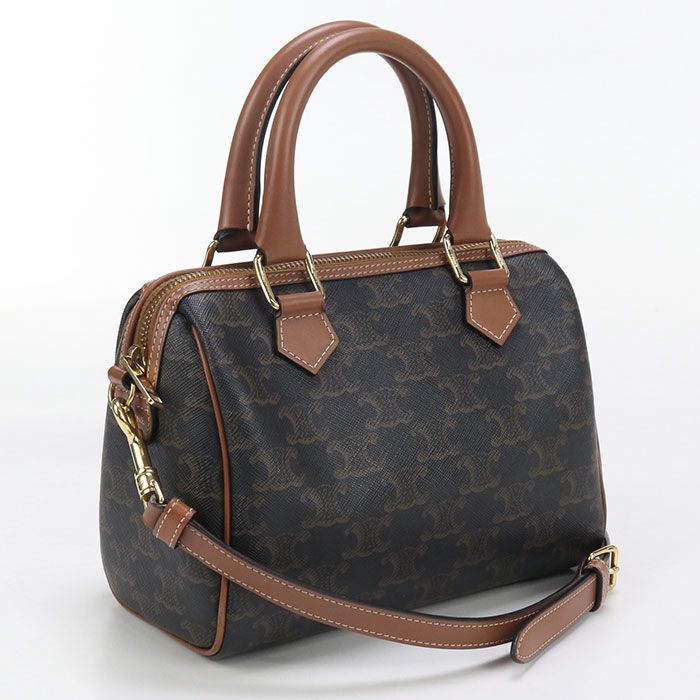 Celine Small 2WAY Triomphe Canvas 113772cas.04lu Mini Boston Triomphe Canvas
