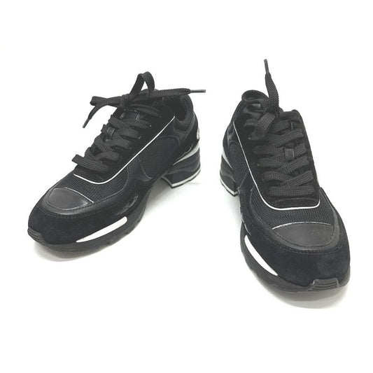 Chanel Sneakers Coco Mark Mixed Fiber Suede Black
