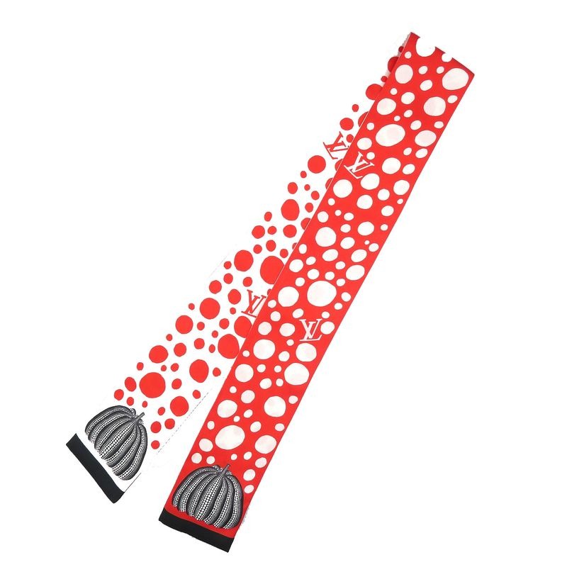 Louis Vuitton YK Bandeau Infinity Dot Yayoi Kusama Silk Red White Black