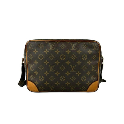 Louis Vuitton Vintage Nile Monogram Leather Shoulder Bag Pochette Brown — view 3