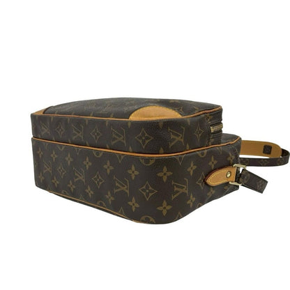Louis Vuitton Vintage Nile Monogram Leather Shoulder Bag Pochette Brown — view 8