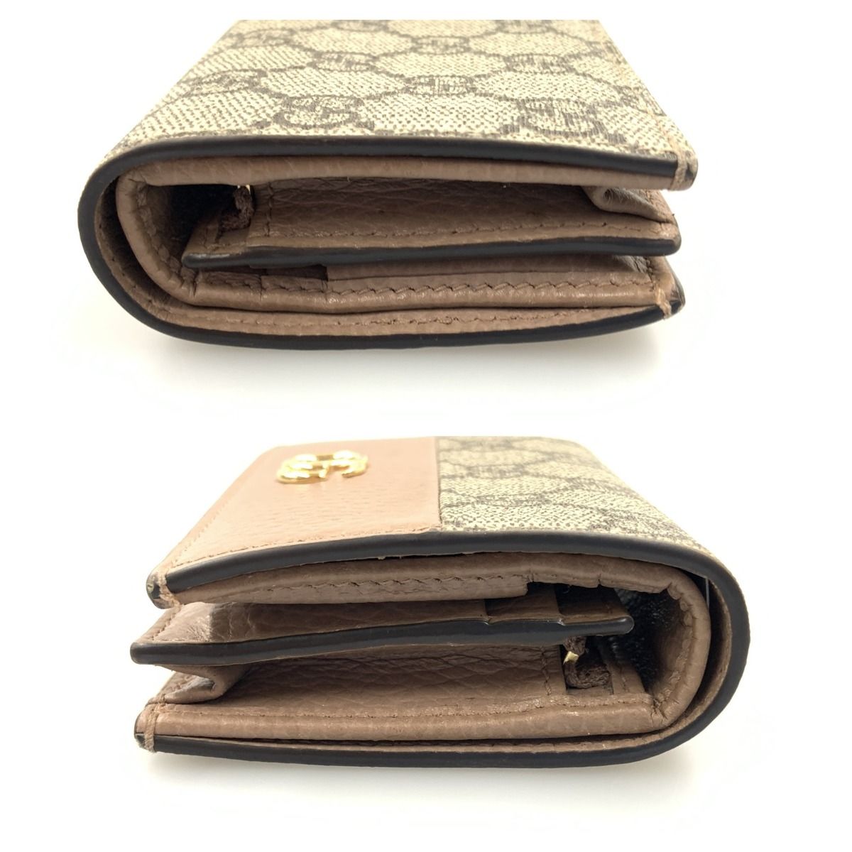 Gucci GG Supreme Double Authenticity Card Case Wallet Mini Wallet Bifold