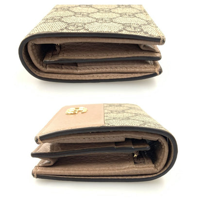 Gucci GG Supreme Double Authenticity Card Case Wallet Mini Wallet Bifold