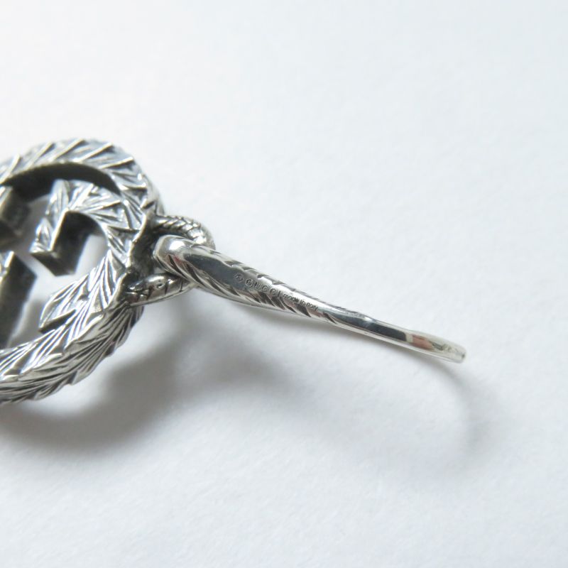 Gucci Interlocking G Arabesque Binaural Earrings Accessory Sv925 Silver With