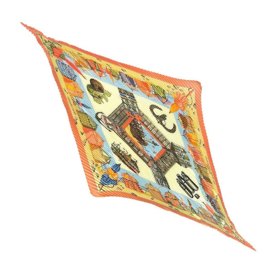 Hermes Scarf Silk Pleats Charmes Des Plages Normandes Charm of the Normandy