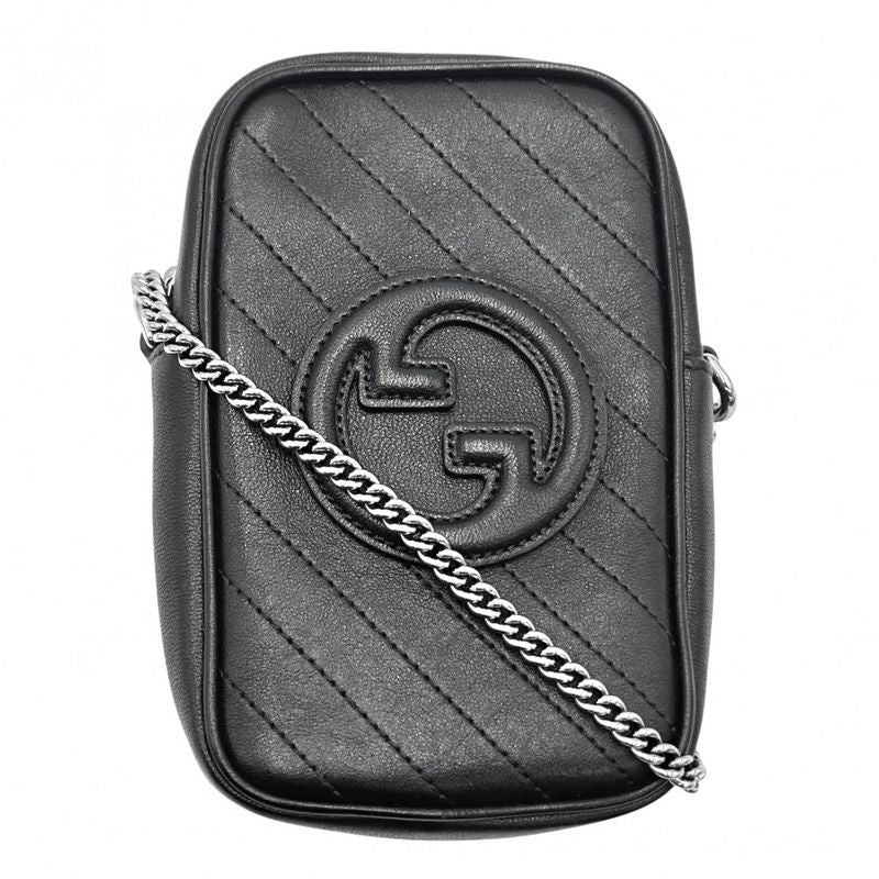 Gucci Shoulder Bag GG Blonde Chain Pochette Crossbody Small