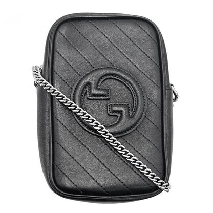 Gucci Shoulder Bag GG Blonde Chain Pochette Crossbody Small