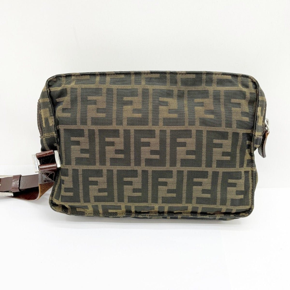 Fendi Shoulder Bag Zucca Scratch Yes 16161 001 Brown