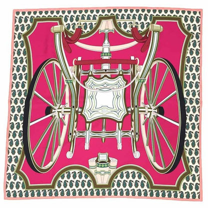 Hermes Carre 90 LES Roues de Phaeton Four-wheeled Carriage Wheels Scarf Silk