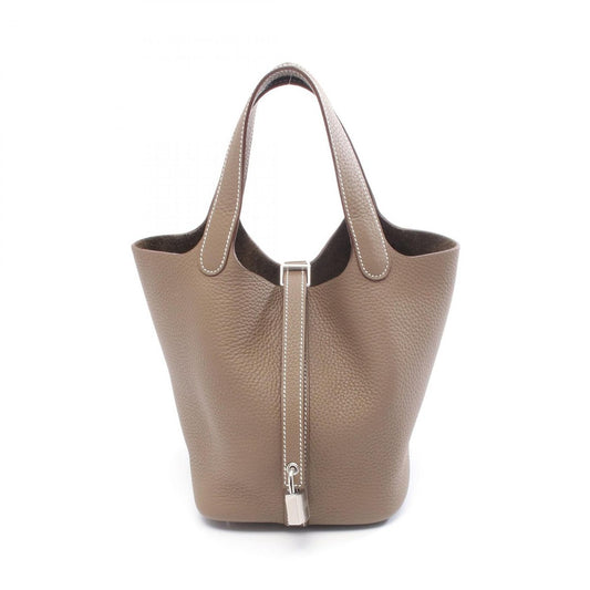 Hermes Handbag Picotin Lock PM Etoupe Leather