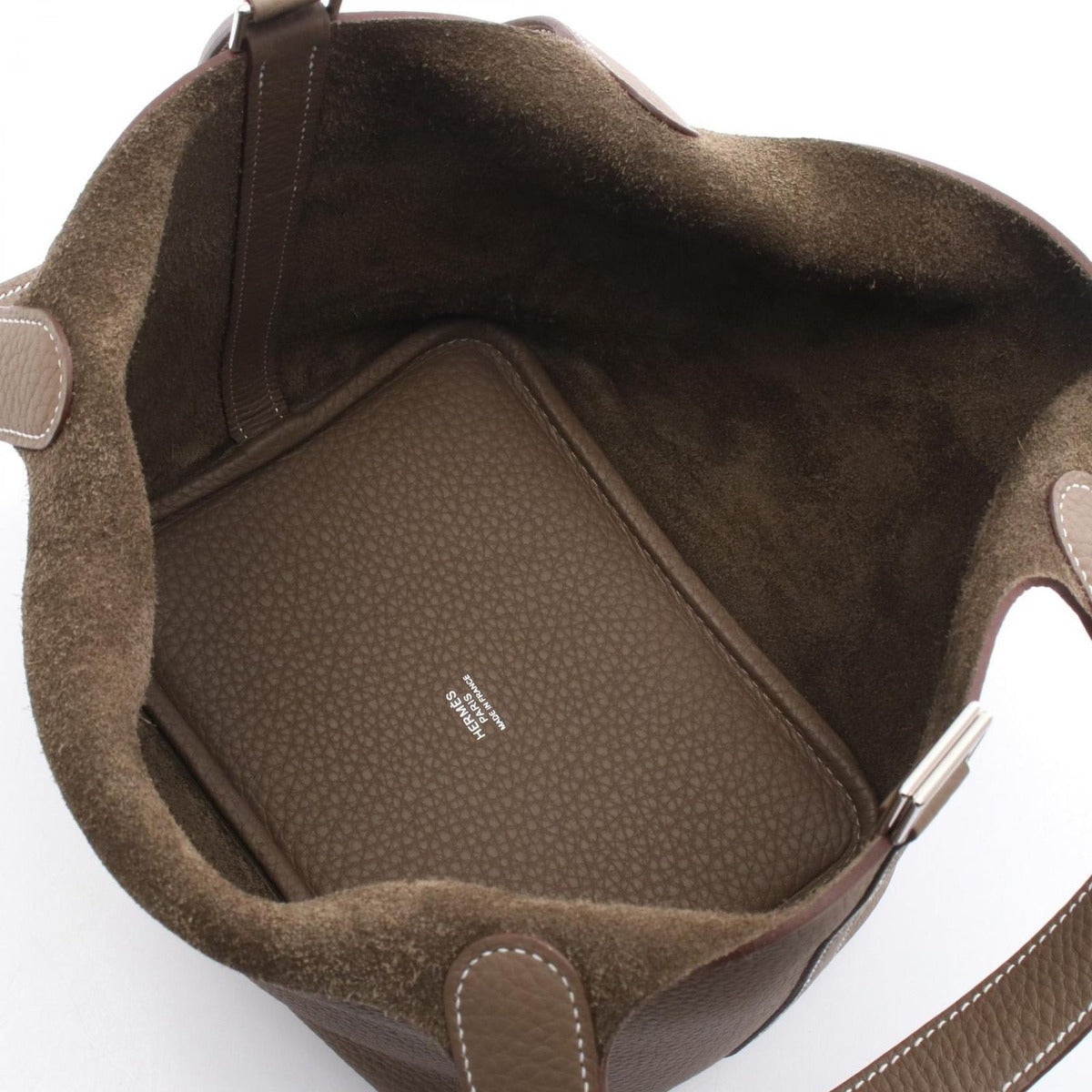 Hermes Handbag Picotin Lock PM Etoupe Leather — view 3
