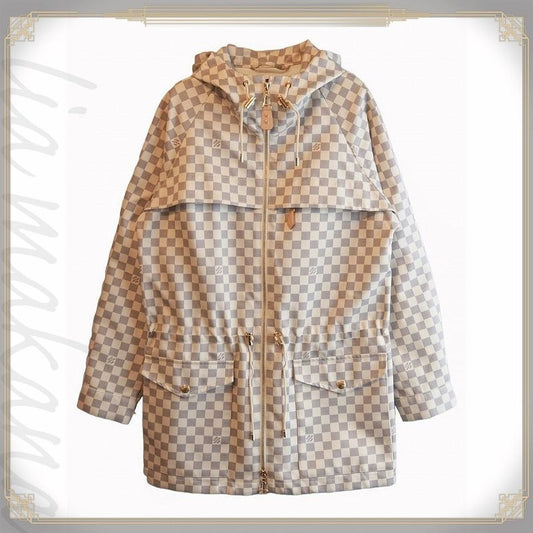 Louis Vuitton Damier Azur Radimir Hooded Hoodie 1 A8 RHW Zip Up Outerwear Coat