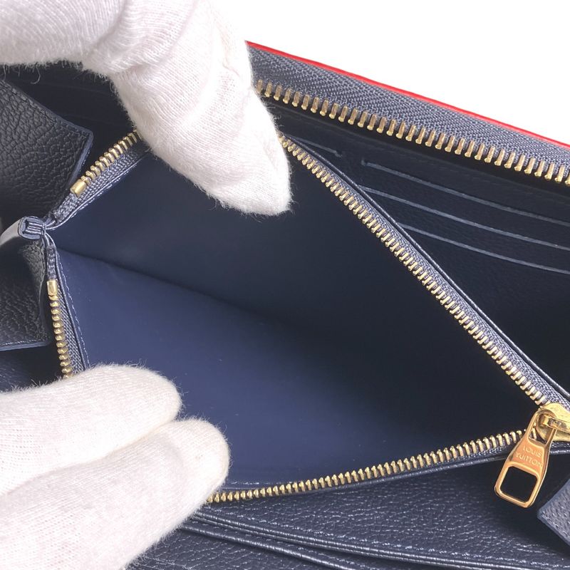 Louis Vuitton M62121 Empreinte Zippy Wallet Marline Rouge Long Wallet Louis