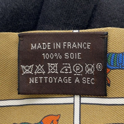 Hermes Scarf Twill Horsewear Couvertures Et Tenues de Jour Silk Mordre Blanc Blue