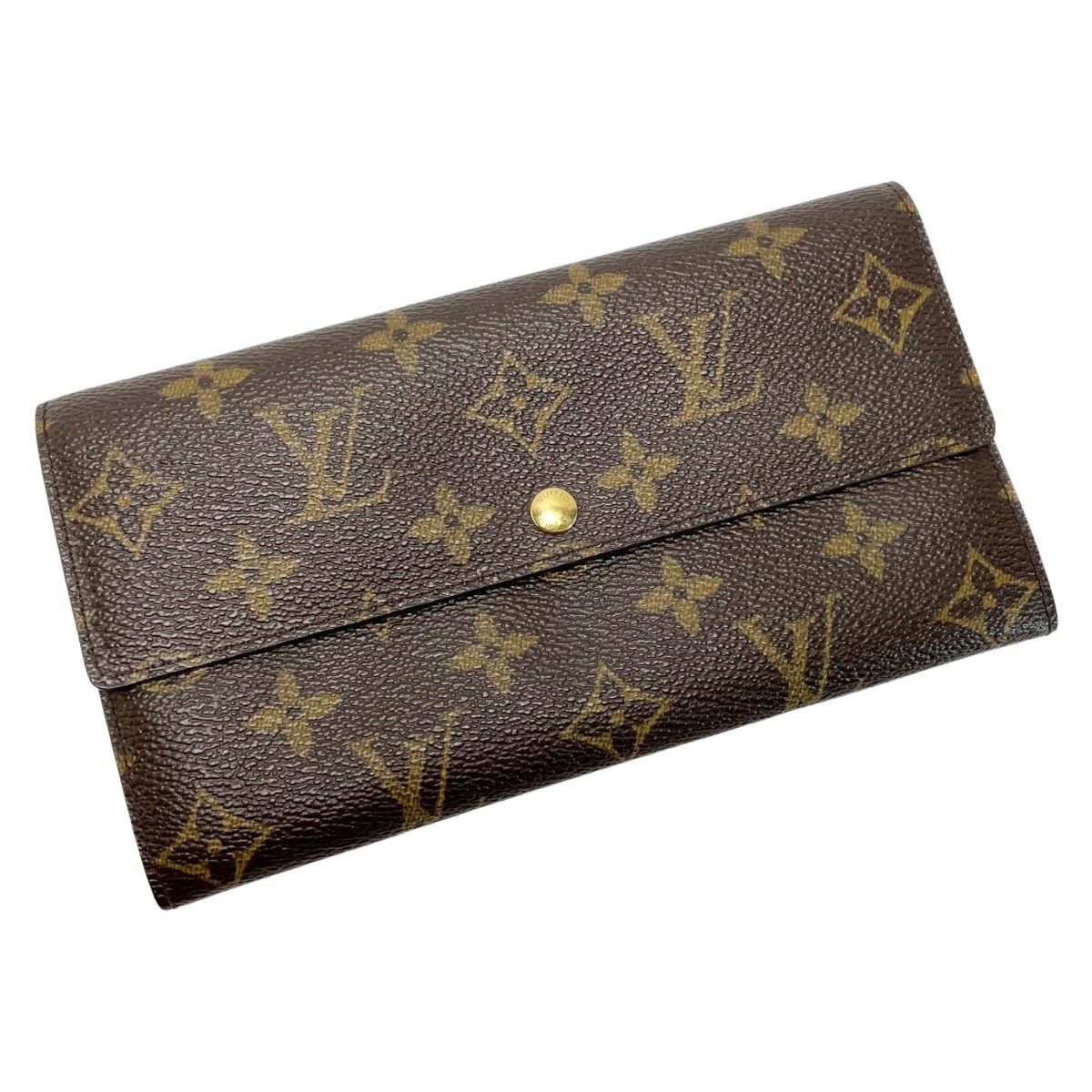 Louis Vuitton Monogram Pochette Portomone Credit M61725 Long Wallet Women's